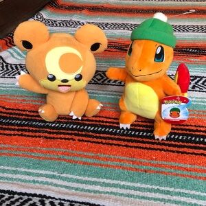Charmander & Teddiursa Pokémon Plushies